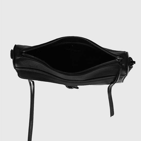 NEW‼️ REBECCA MINKOFF - Mini M.A.C Black Embossed Leather Crossbody Bag - Picture 11 of 17